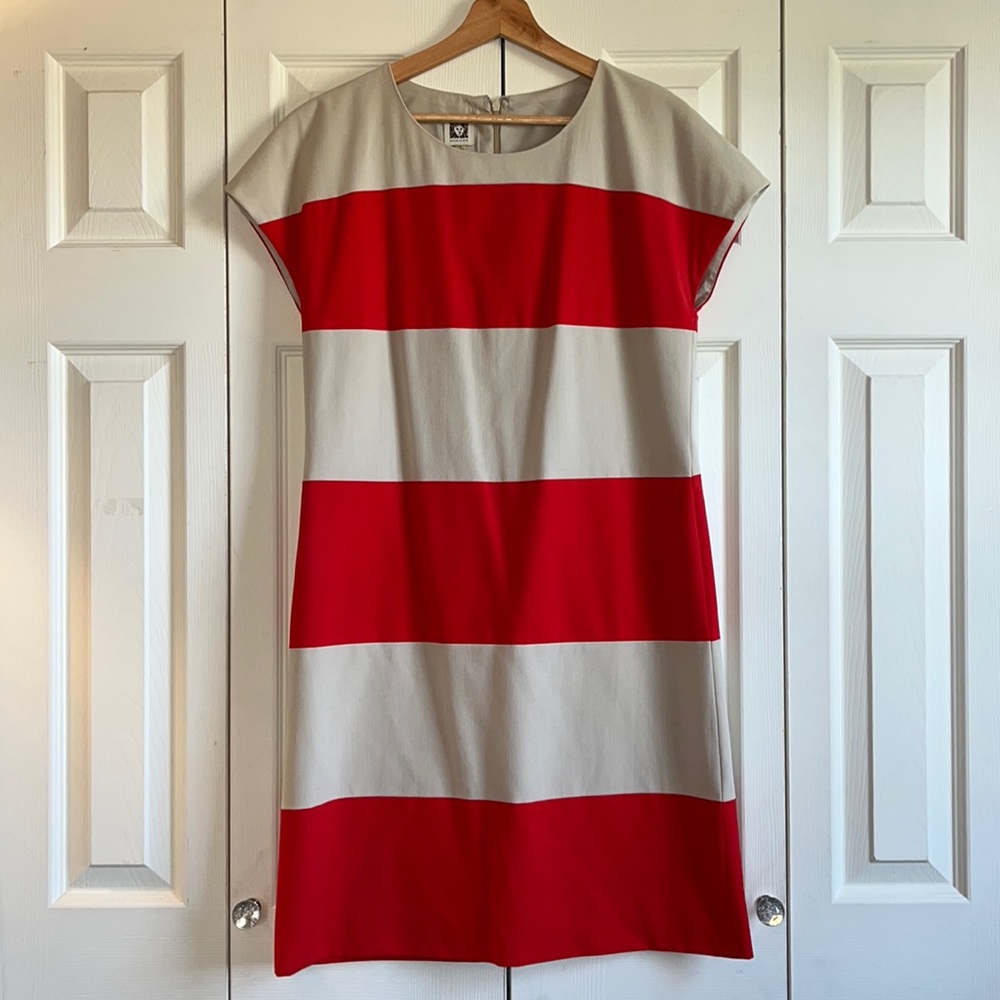 Anne Klein stretch cotton sheath dress size 4